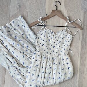 AE smocked bodice midi dress nwot